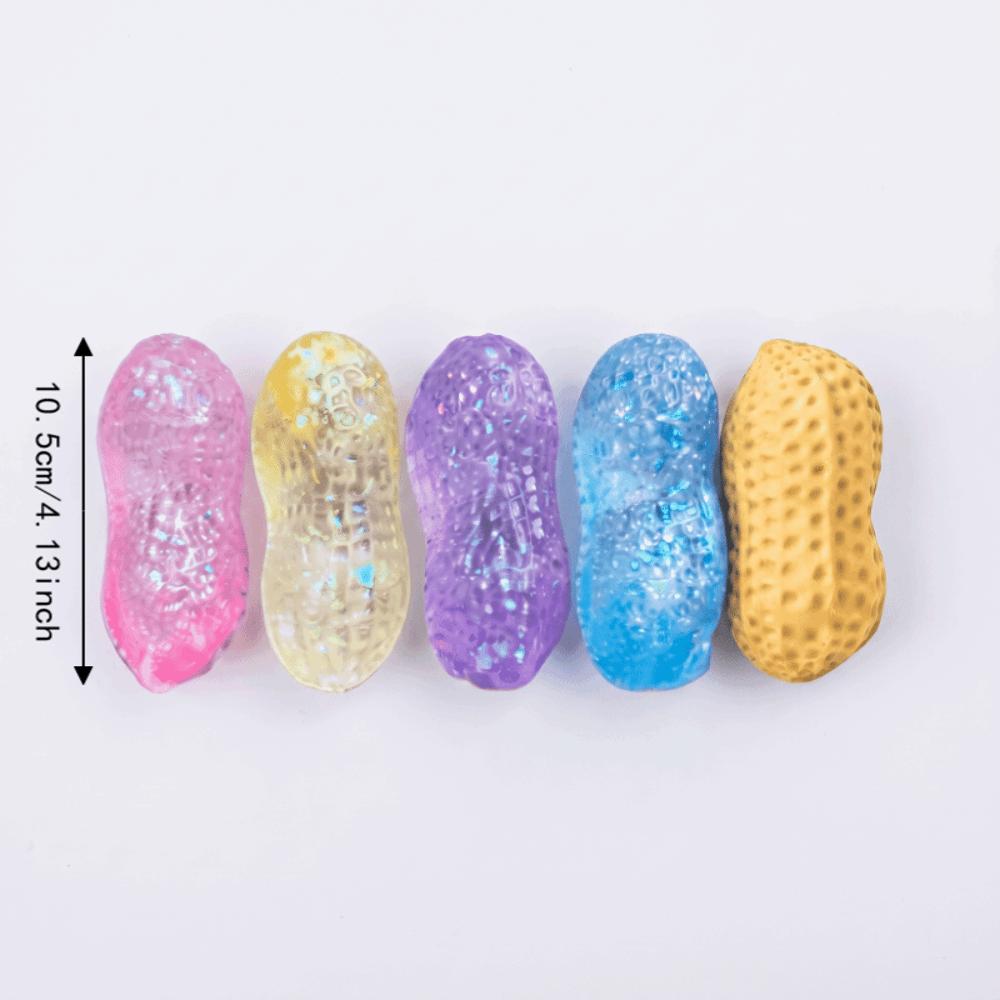 Glitter Peanut Squishy Toy Slow Rebound Peanut Squeeze Toys Crunchy Peanut Fidget Toy Kids Toys