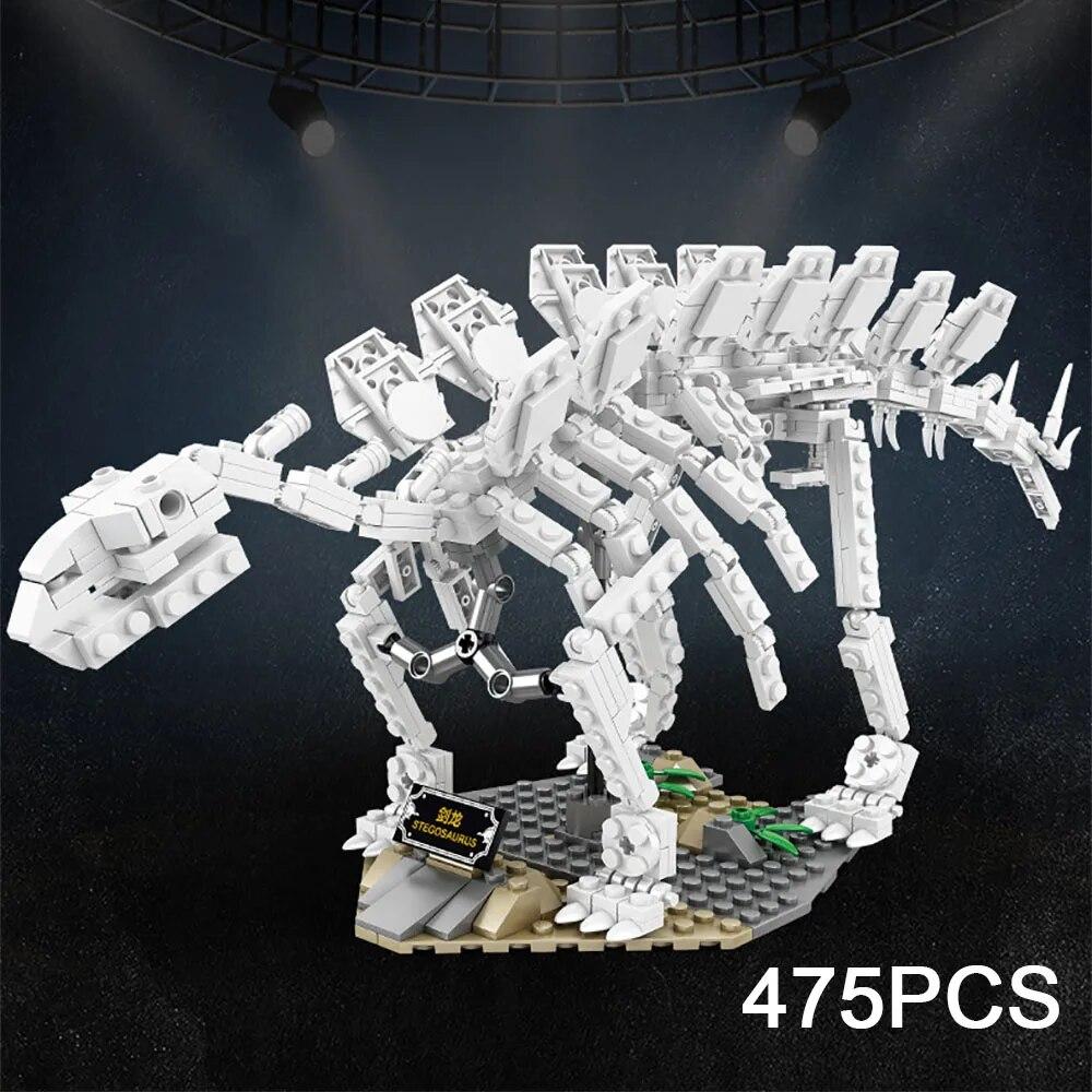 KAZI Dinosaurier Bausteine ​​Fossil Fragmente Tyrannosaurus Modell Ziegel Dekorationen Spielzeug Geschenke für Kinder