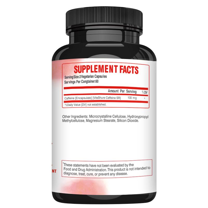 Caffeine Extract Capsules, Easily Absorbed, Dietary Supplement, High Purity, Suitable for Both Men and Women.