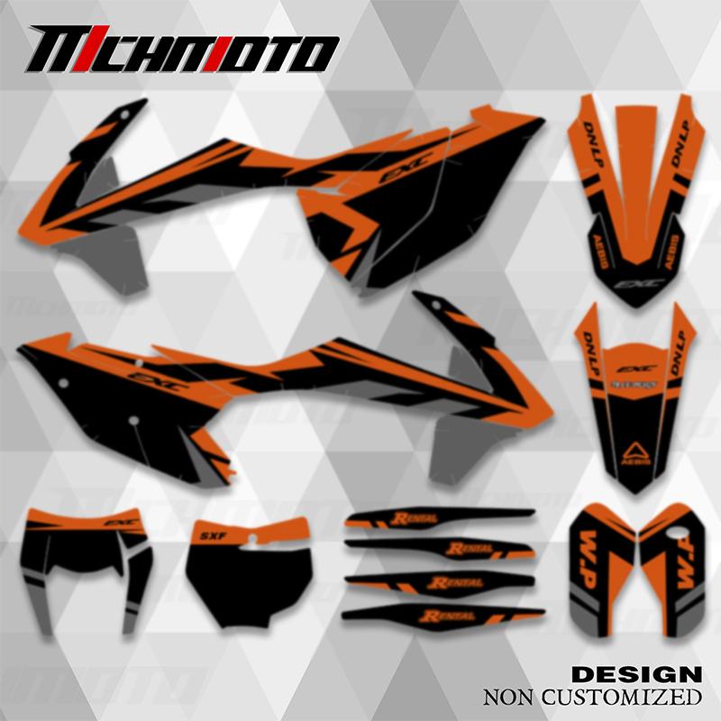 MCHMFG Graphics Backgrounds Decal Stickers Kit For KTM 125 250 300 350 450 SX SXF 2016 2017 2018 EXC EXC-F XCW 2017 2018