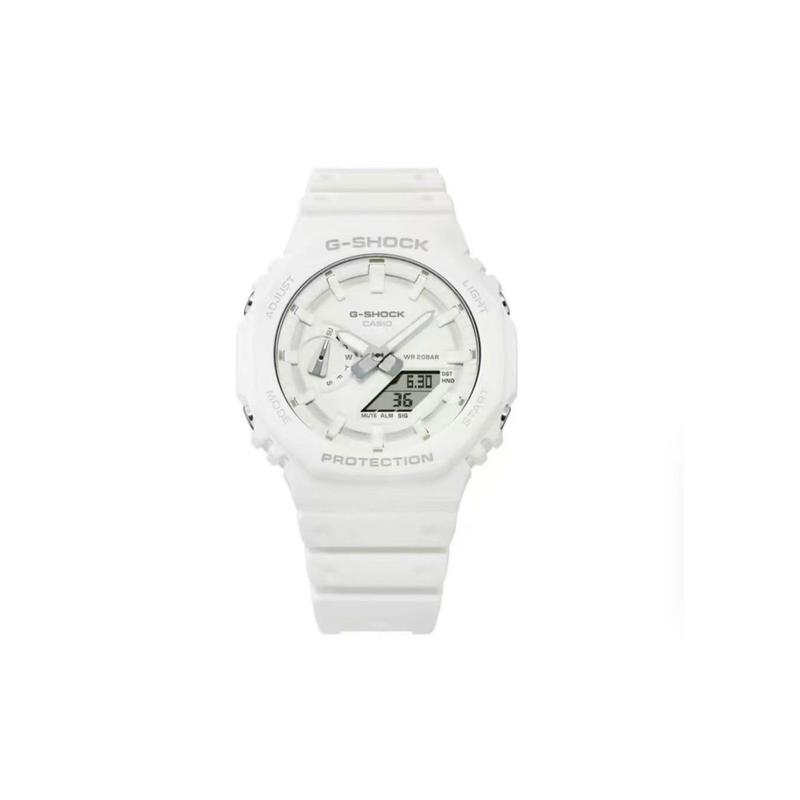 Casio Ceas personalizat seria modificată seria GA2100 carcasă din oțel inoxidabil argintiu gravat GA-2100-7A7 GA-2100-7A7(Watch3-GaiZhuang-YinYiLiuGuang)