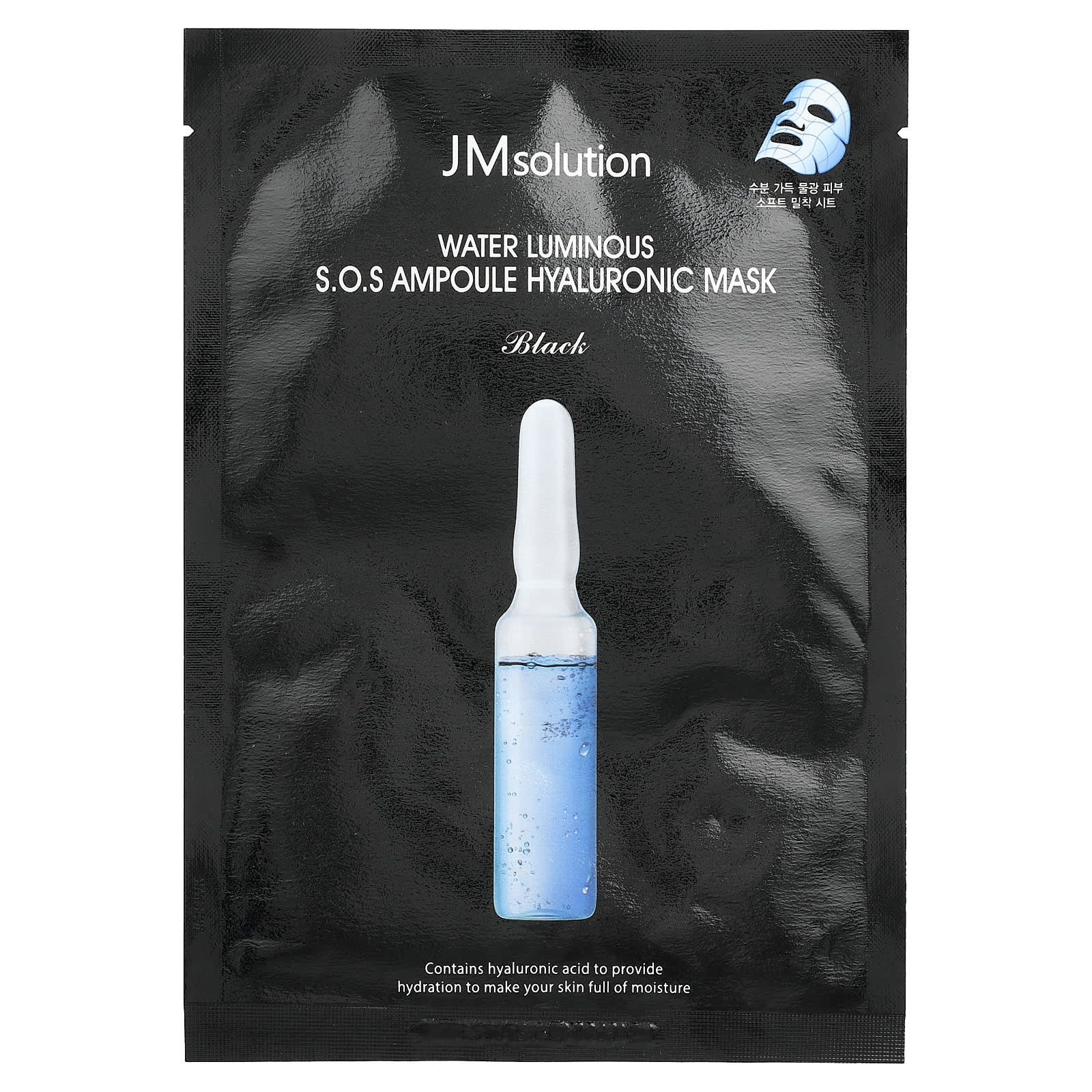 

JM Solution, Water Luminous SOS Ampoule Hyaluronic Beauty Mask, 1 лист, 30 мл