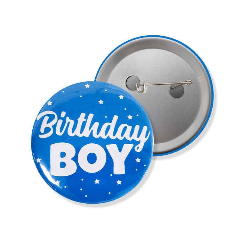 New Boys And Girls Themed Birthday Party Badges Handmade Tinplate Badges 