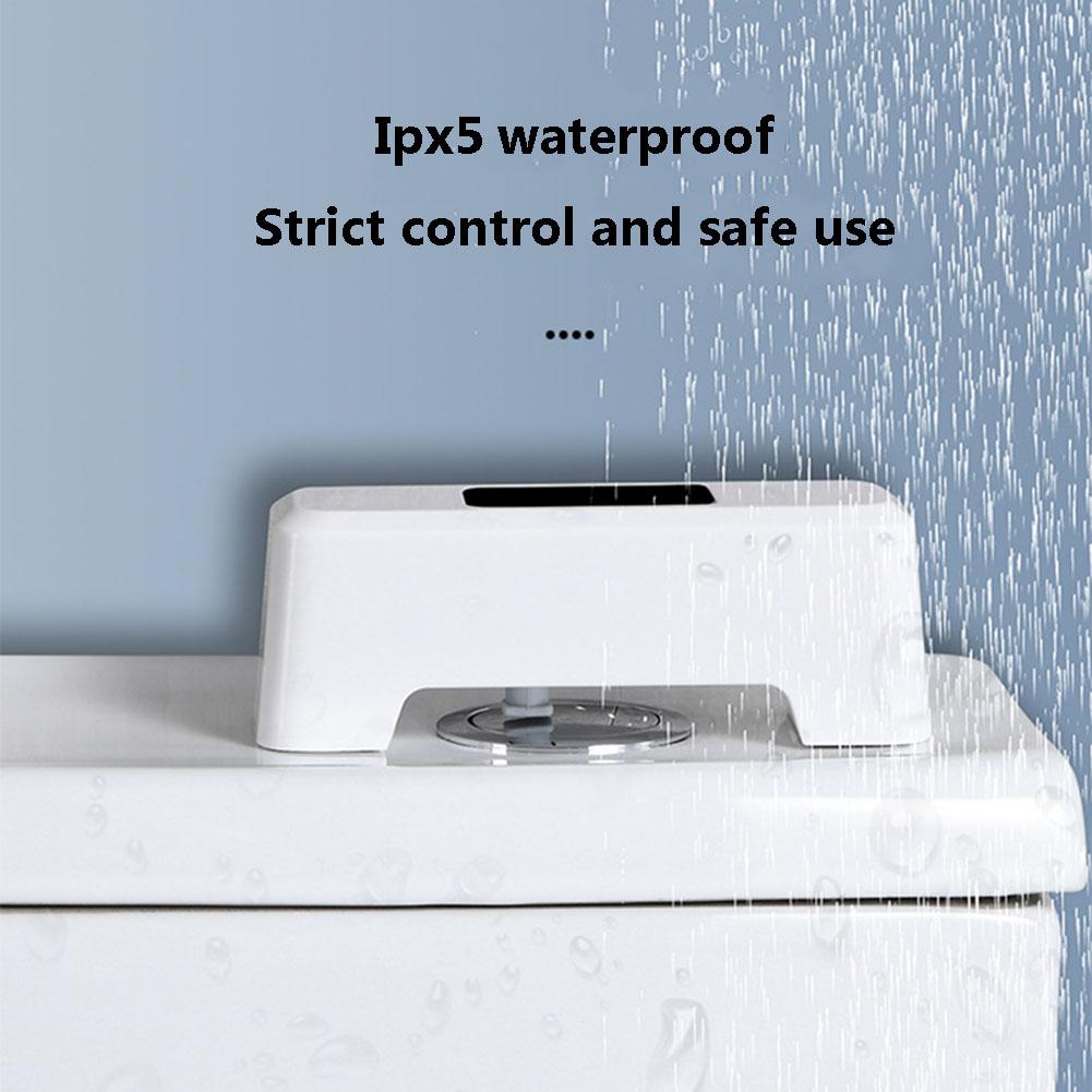 Automatic Sensor Toilet Flusher Keep Clean Touchless Toilet Flush Button Splash-Poof Cordless for Restaurant Hotel