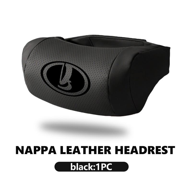 Car Leather Headrest Interior Supplies Seat Protect Neck Pillow Accessories For Lada Niva Vesta 4X4 Largus Priora Granta Samara