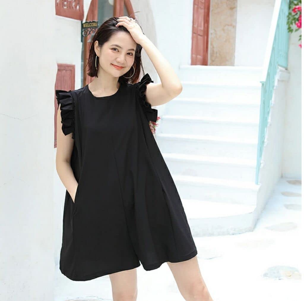 Rashguard for Swimsuit for UV With Pockets [YOUHA] Women, All-in-One, Amphibious, Women, Body-Concealing, Shorts, Cute, Stylish, Beach, Pool, Ruffles,