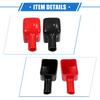 1 Pair Battery Terminal Insulation Covers, 7mm 0.28" Car Battery Positive Negative Post Cap Universal for Motorcycle Truck Durable PVC Red Black