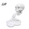 Unique Skull Home Decor Piece 3D Printed Water Flow Ornament Creative Statue with Design Stable Base Compact Gothic Decoration Halloween