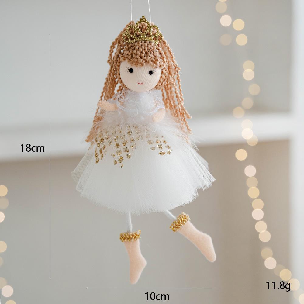 New Christmas Tree Angel Girl Ornament - Cute Gauze Pendant Decoration for Children