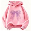 Harajuku Blue Bow Heart Funny Hoodie Kids Children's Sweatshirt Hoody for Boys Girls Casual Hoodies Hip Hop Clothes