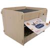 Cooling Cat House Wooden LCD Temperature Display Outside Feral Cat Shelter with Crystal Ice Mat for