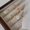 Design Geometric Trendy Heart Ring For Women With Highend Copper And Zirconia Dazzling