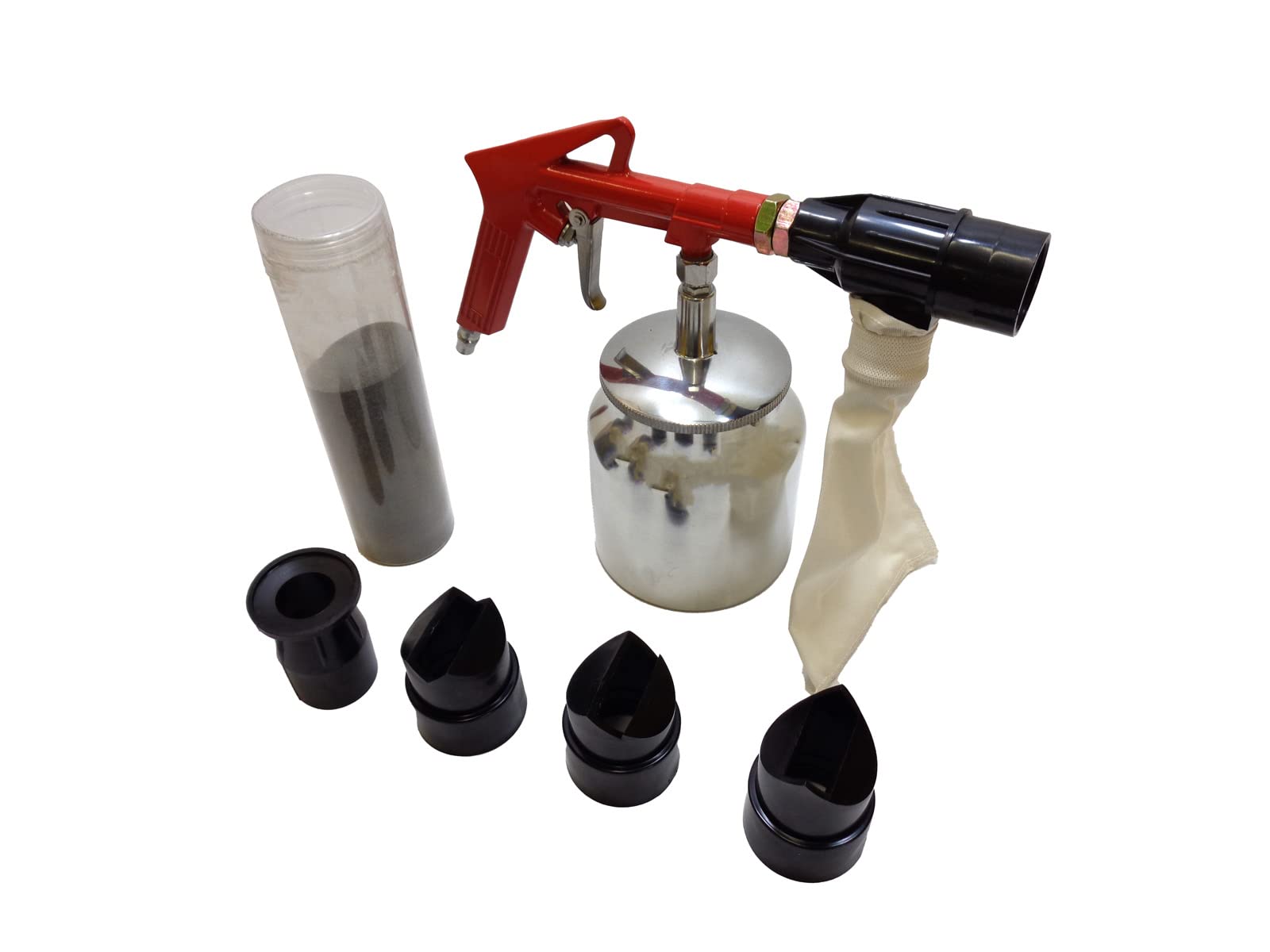 

Air Sandblast Gun for Spot Use, Suction Type, No Blast Cabinet Required, Attachment, Sand Included