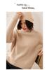 Women's 2025 Fashionable Cashmere Pullover: Long Sleeve, Autumn/Winter, Thick Warm Soft Half-High Collar Loose Knitwear.