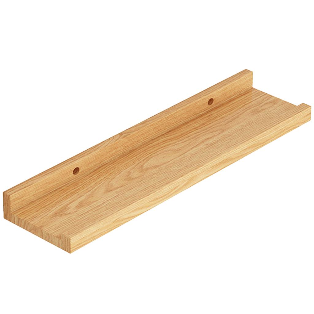 Wood Wall Mounted Shelf Bathroom Cosmetic Storage Stand Convenient Rack for Displaying Books and Decorative Items