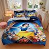 3pcs Snow White Animation Printed Quilt Set Soft and Comfortable Quilt Cover for Bedroom, Guest Room S091