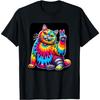 Peace Sign Tie Dye British Shorthair Cat T-Shirt