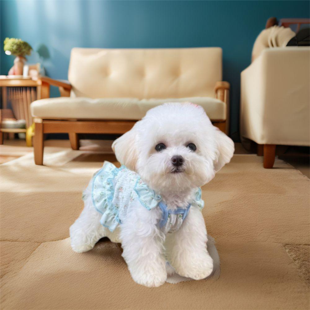Soft Dog Cool Dress Cute Dog Cooler Clothes Pet Clothes Puppy Skirt  Spring/Summer
