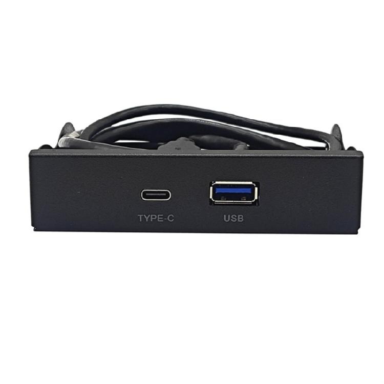 Durable USB3.0+Type C Floppy Drive Panel Long Lasting Suitable for 5.25inch Computer Chassis Hard Drive Installation