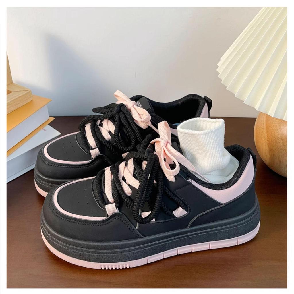 2025 Women's Thick-Soled White Canvas Sneakers - Autumn Hot Style, Versatile for Students