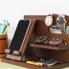 Nachtkastje Organizer Hout Telefoon Docking Station Sleutelhouder Portemonnee Stand Horloge Organizer Valentijnsdag Cadeaus Voor Hem Houten Organizer