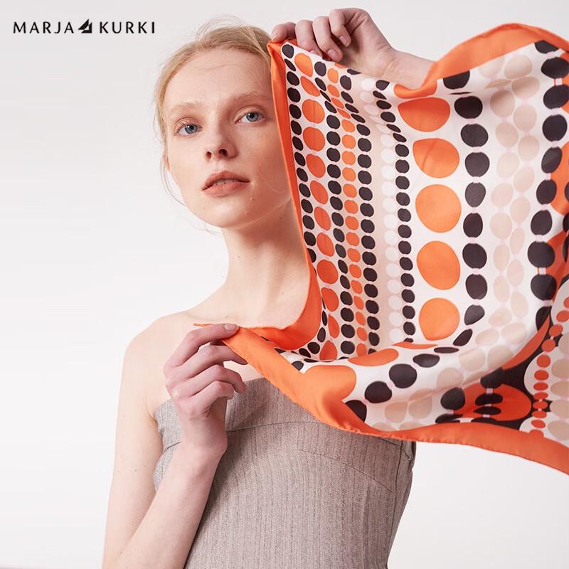 MARJA KURKI Women's Mulberry Silk Polka Dot Small Scarf