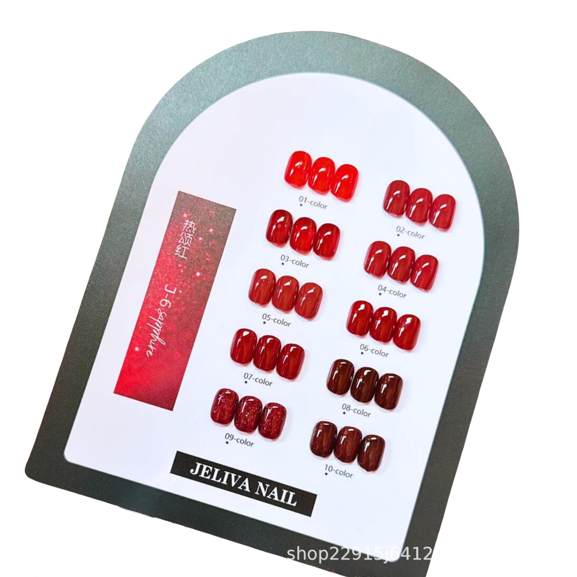 

JELIVA Red Series Gel Polish Set – 10 Colors for Salon-Quality Manicures Set