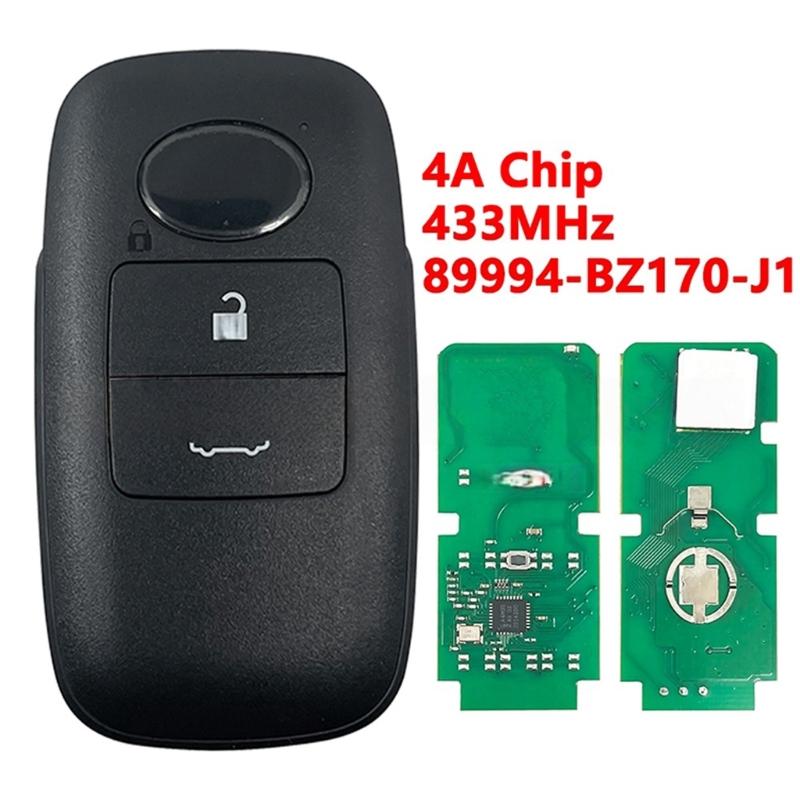 Replacement Key Fob With 2/3/4 Buttons 4A Chip And Black Plastic Shell Design 89994-BZ050 89994-BZ041 89994-BZ170