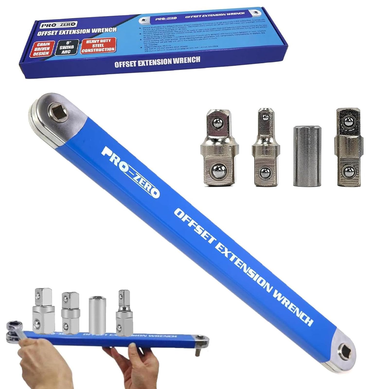 Limiar Offset Extension Wrench,2025 Newest Offset Extension Wrench,Offset Extension Wrench,Multifunctional Tight Reach Extension синий