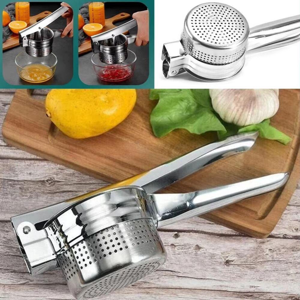 Stainless Steel Vegetable Dehydrator Ergonomic Handle Fruit Ricer Presser Potato Masher  Household