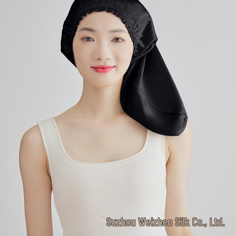 Yama %100 Dut İpeği Uyku ve Saç Bakım Fırfırlı Kenarlı Bone