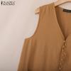 ZANZEA Women Summer V-Neck Casual Sleeveless Tank Tops