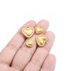5pcs Stainless Steel 10mm 15mm Classical Heart Charms Pendant for DIY Jewelry Women Necklace Findings Earrings Making Supplies