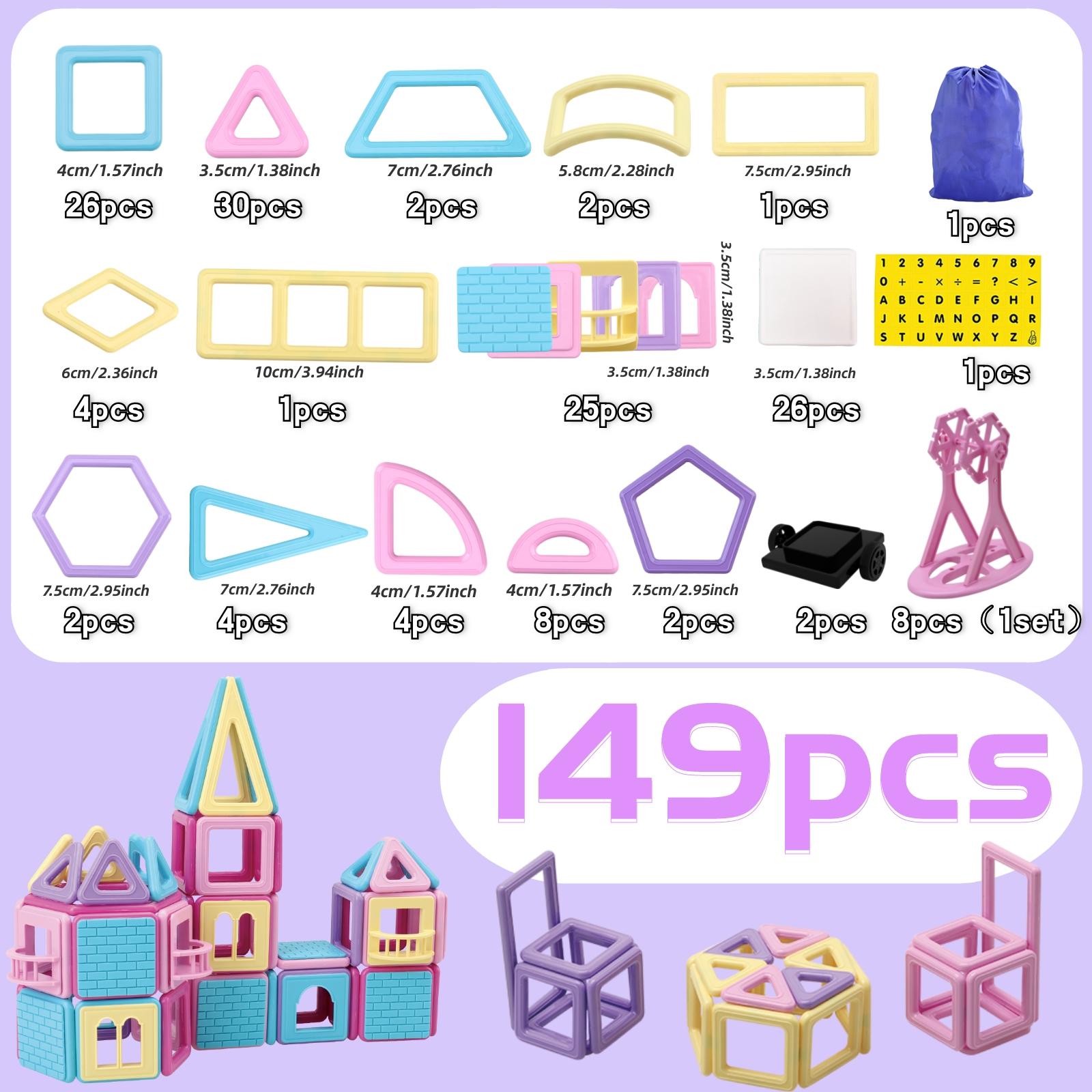 149PCS Magnetic Tiles Educational Building Toys for Creativity & Brain Development