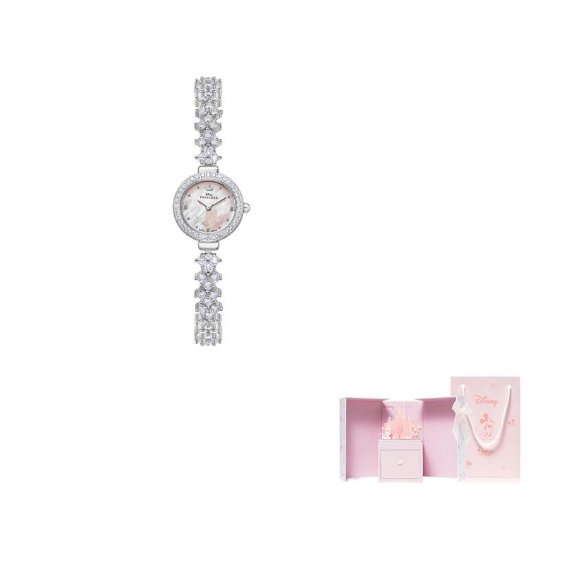 Disney Princess Fashion Elegant Compact Commuter Dating Versatile Student Watch Quartz Movement Women watches Mother-Of-Pearl PR-21032