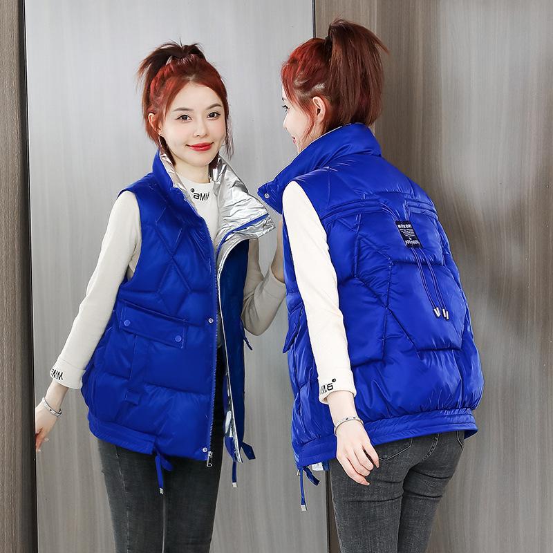 Leave-in cotton vest women's short autumn and winter new vest versatile stand-up collar vest small loose coat