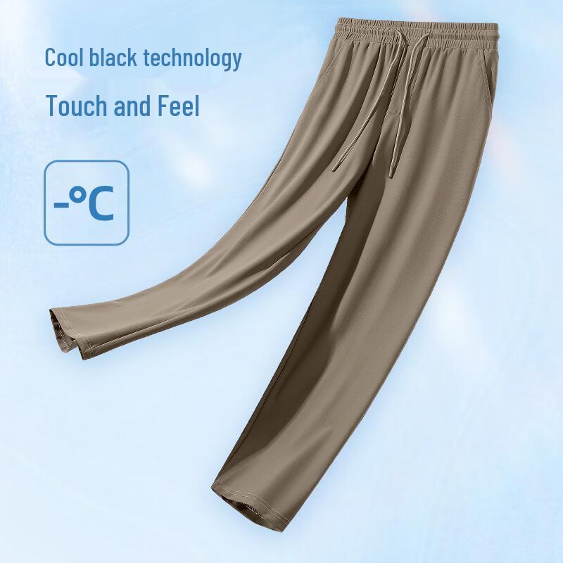 JEEP SPIRIT Men's UV Protection Ice Silk Casual Straight Leg Pants