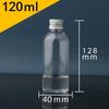 Transparente PET-Flasche mit Aluminiumkappe zur Flüssigkeitsabgabe, 10-100 ml, mit versiegeltem Deckel für Lotionen