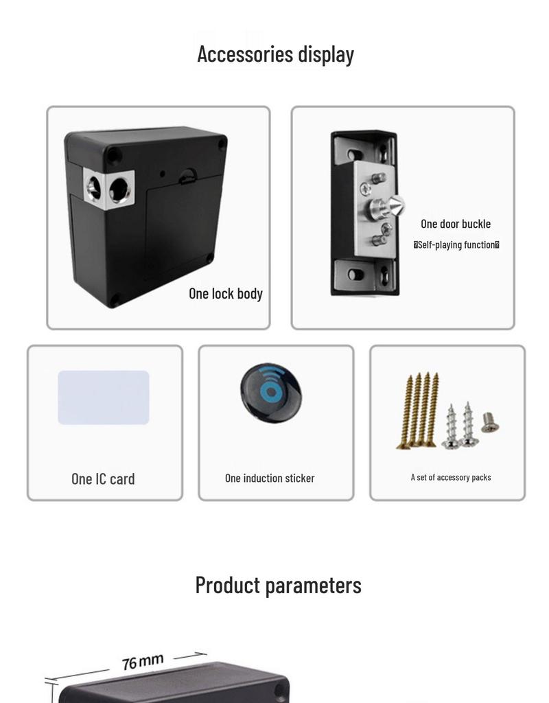 Serrure de placard invisible Bluetooth: Serrure de Tiroir Intelligente Universelle avec Accès par Application et Carte à Puce