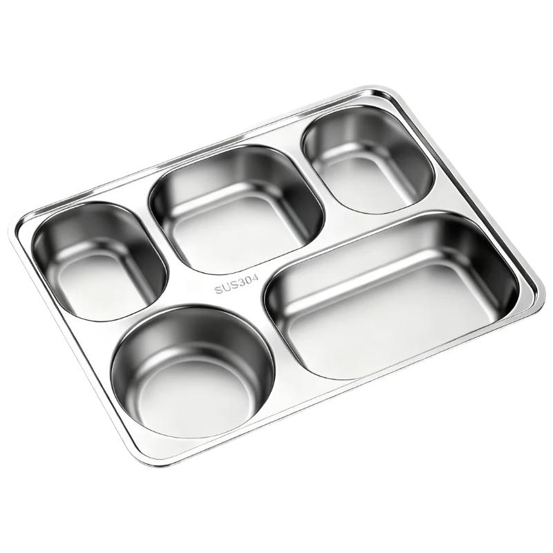 Jingqingfu 304 Stainless Steel Divided Meal Tray