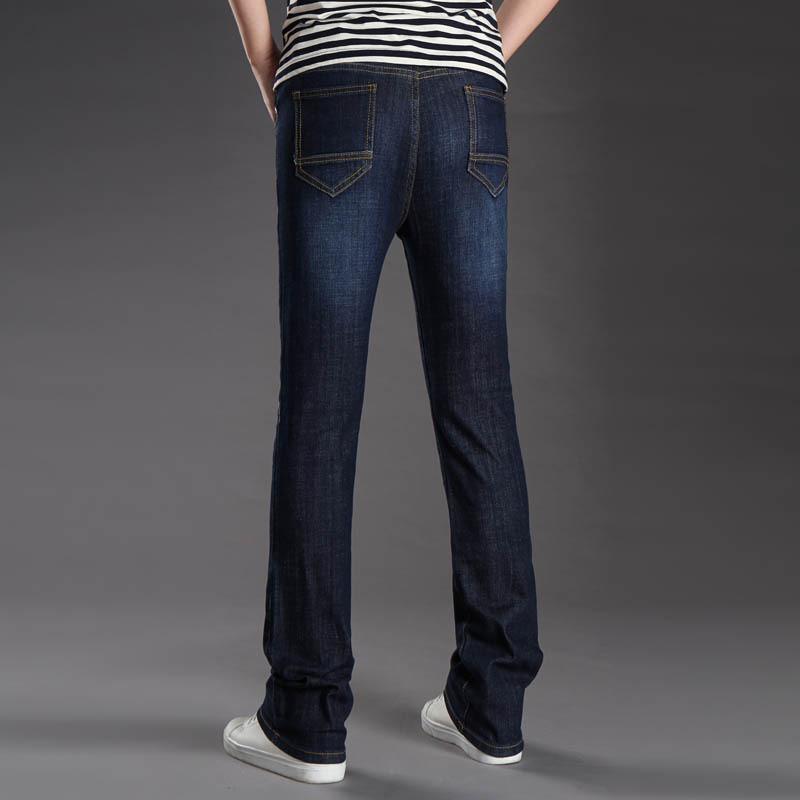 Men's Denim Stretch Flared Pants Korean Style Casual Slim Flared Jeans