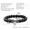 14 Style Dumbbells Lava Stone Beads Bracelets Bangles Women Jewelry Men Bracelet Metal Accwssories Bileklik Couple Pulseras