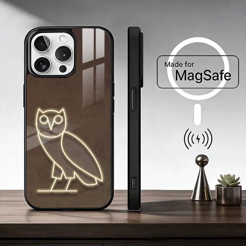 Drake OvO OWL Phone Case For iPhone17,16,15,14,13,12,11 Plus,Pro Max Magnetic For Magsafe Wireless Charging