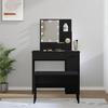 VidaXL Vanity Set with LED, Makeup Table with Stool and Mirror, Cosmetic Vanity Bedroom, 3114116