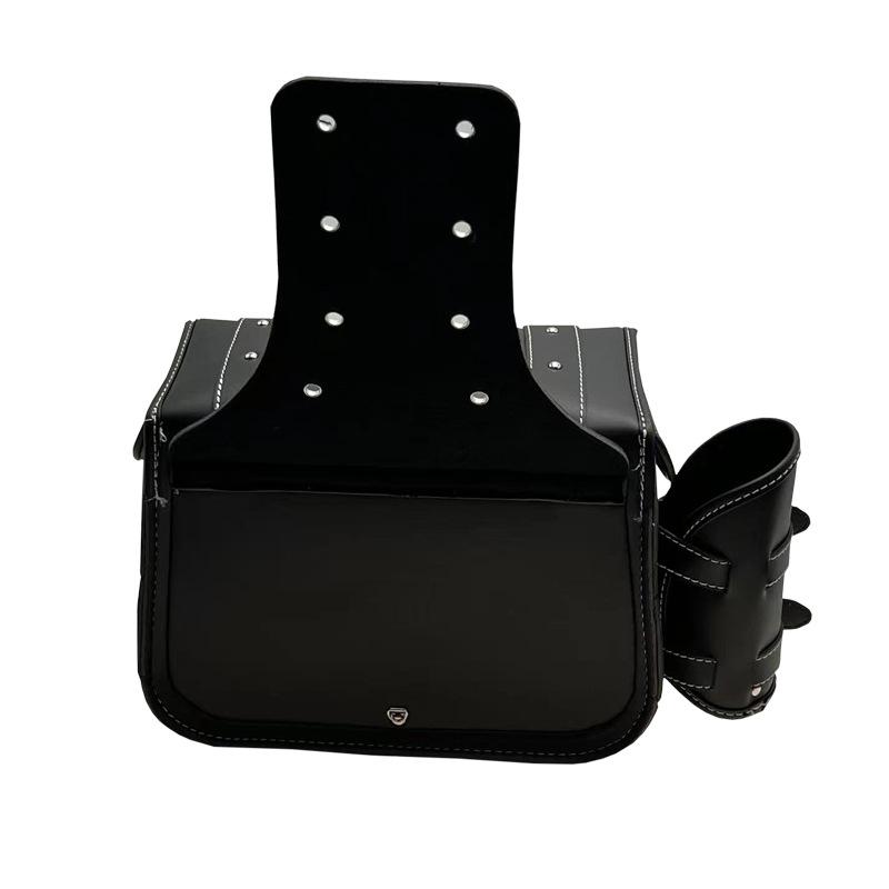 Retro PU Leather Anti-theft Motorcycle Saddlebag - Waterproof