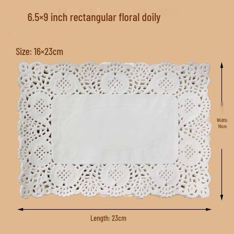 Wutuo Rectangular Lace Greaseproof Doilies
