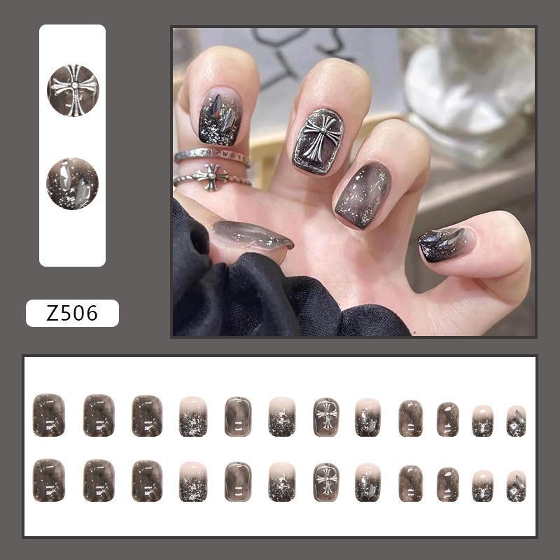 Sweet Cool Dark Style Removable Fake Nail Art Stickers