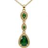 Emerald Zircon Irregular Mirror Necklace – Vintage European & American Style