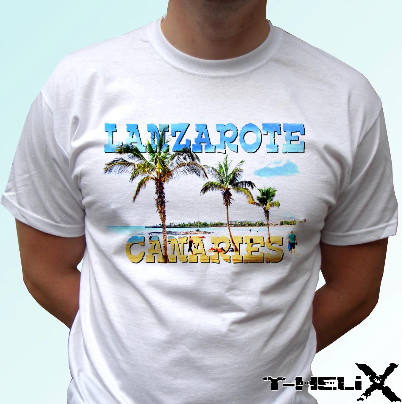

Lanzarote - white kids boys T-Shirt holiday top Spain design - s s kids baby sizes 140