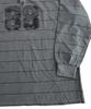 SK8ER ROCK Pigment 88 Pencil Stripe Rugby Shirt ((Charcoal*Black))